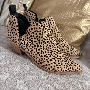 Dolce Vita Tan and Black Ankle Booties